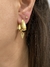 Argola amor coração cravejado Semijoia banho ouro 18k