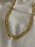Correntaria entrelaçada folheada ouro 18k corrente 45cm com extensor - TriVaidosas