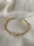 Bracelete delicado torcido folheado ouro 18k ajustável - TriVaidosas