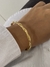 Bracelete delicado torcido folheado ouro 18k ajustável - loja online