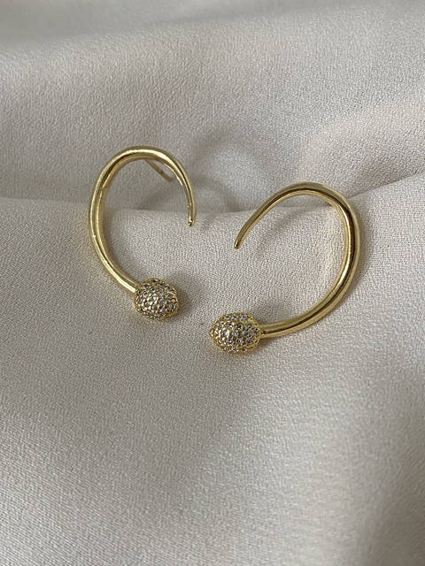 Brinco Aline Semijoia banho ouro 18k - comprar online