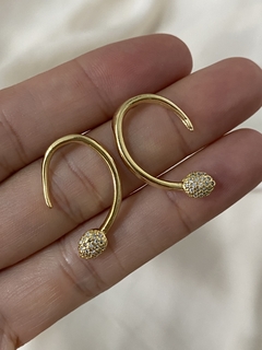 Brinco Aline Semijoia banho ouro 18k - loja online