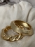 Bracelete bold liso folheado ouro 18k