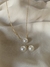 Conjunto uma pérola folheado ouro 18k corrente veneziana 45cm com extensor - comprar online