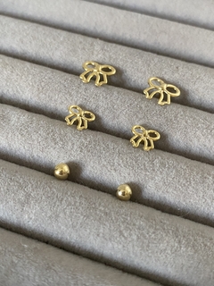 Trio de Brincos Laço Semijoia banho ouro 18k - comprar online