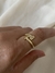 Anel inspiração Cartier ajustável folheado - loja online