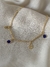 Pulseira Cristais Azuis folheada ouro 18k