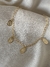 Pulseira pingentes gota trabalhado, folheado ouro 18k na internet