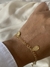 Pulseira pingentes gota trabalhado, folheado ouro 18k - comprar online