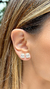 BRINCO ZIRCONIA BRANCA PONTO DE LUZ RETÂNGULO CRAVEJADO DE ZIRCÔNIAS - HD JEWELRY - Site Oficial 
