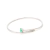 BRACELETE DE PRATA 925 PREGO DE ESMERALDA COLOMBIANA CRAVEJADO DE ZIRCÔNIAS