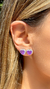 BRINCO PRATA 925 CORAÇÃO DE AMETISTA FUSION, ZIRCÔNIAS E CRAVAÇÃO GARRAS 8x8 - HD JEWELRY - Site Oficial 