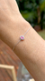 PULSEIRA PRATA 925 MINI OVAL DE RUBI CRAVEJADA DE ZIRCÔNIAS - comprar online