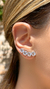 BRINCO PRATA 925 EARCUFF CRAVEJADO DE ZIRCÔNIAS RENDONDAS - loja online