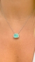 COLAR ADELE DE PRATA 925 PINGENTE RETANGULAR DE TURMALINA FUSION EM GARRAS 9x7 E CRAVEJADO DE ZIRCÔNIAS - comprar online