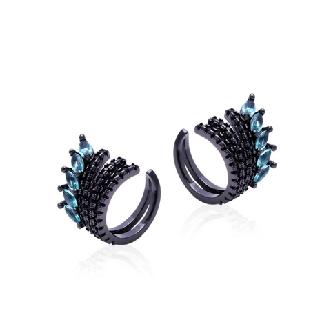 PIERCING NAVETES DE CRISTAL PARAÍBA E ZIRCÔNIAS NEGRA