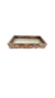 Bandeja de coquinho com sisal natural e vidro tamanho 29x16x4cm (unidade)