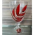 Taça de vidro pintado a mão livre - encomenda nas cores vermelho, azul escuro, azul, verde, laranja e pink ( valor unitário). - comprar online