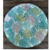 Prato decorativo de vidro da Turquia 40 cm cor azul com verde e rosa - comprar online