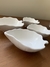 Conjunto de 04 petisqueiras porcelana leaf branca 14x9x5cm - comprar online