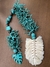 COLAR DE MESA CORAL AZUL RESINA