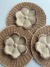 Conjunto 06 pratos sobremesa flor dropes bege provance Scalla cerâmica - comprar online