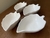 Conjunto de 04 petisqueiras porcelana leaf branca 14x9x5cm na internet