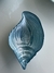 Prato concha decorativa cor Turquesa 23x15cm- Vidro da Turquia