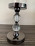 Castiçal metal cristal preto 12x34cm - comprar online
