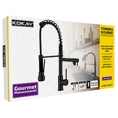 TORNEIRA GOURMET MONOCOMANDO COM SPRAY EXTENSOR - PRETO na internet