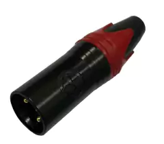 PLUG XLR MACHO - VERMELHO E PRETO ( CANNON MACHO ) na internet
