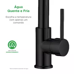 TORNEIRA GOURMET MONOCOMANDO COM SPRAY EXTENSOR - PRETO - loja online