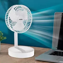 VENTILADOR DOBRAVEL PORTATIL USB C/ 3 VELOCIDADES RETRATIL - BRANCO - comprar online