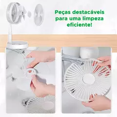 VENTILADOR DOBRAVEL PORTATIL USB C/ 3 VELOCIDADES RETRATIL - BRANCO na internet