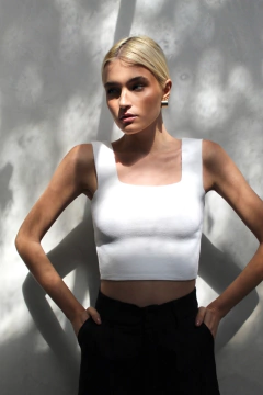 Top reto tricot - off white - comprar online
