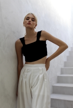 Top Tricot Onda - Preto