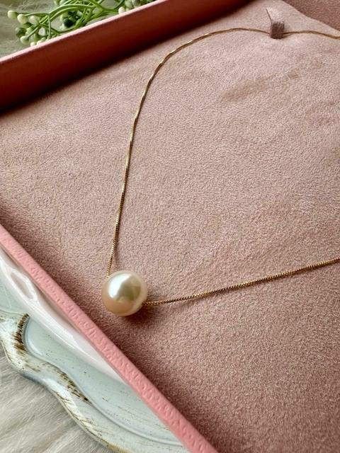 Colar Pérola Shell Banho Ouro 18k