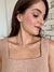 Earcuff Folhas Zircônias Banho Ouro