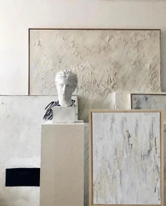 Obra “White silver texture”. - comprar online