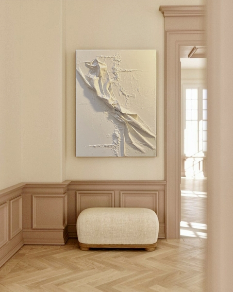 Obra corporea Total White fabric.