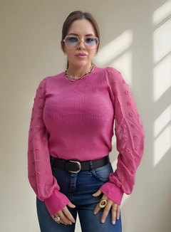 Sweater Importado Manga Princesa Tul Elastizado Premium (618) - comprar online