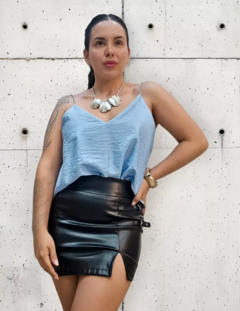 Musculosa Fiesta Bretel Strass Mujer Elegante (593)