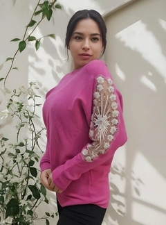 Sweater Importado Mangas Bordadas Bremmer Mujer (620)