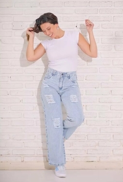 Pantalon Jean Recto Rigido Mujer 36 A 46 Tendencia (585) - BAKMOR