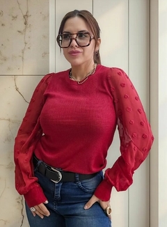 Sweater Importado Manga Princesa Tul Elastizado Premium (618) - BAKMOR