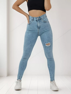 Pantalon Jean Mujer Elastizado Tiro Alto Calidad Premium (27) - comprar online