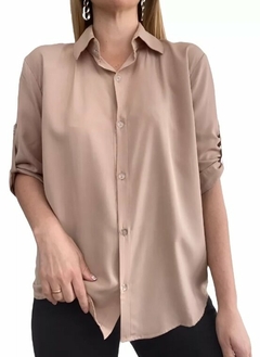 Imagen de Camisa Basica Uniforme Manga Larga Lisa Mujer Entallada (12)
