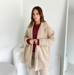 Tapado Campera Paño Boucle Abrigo Mujer Oversize (632)