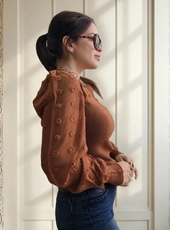 Sweater Importado Manga Princesa Tul Elastizado Premium (618)