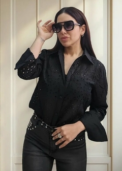 Camisa Broderie Importada Mujer Manga Larga Premium Calada (621) - comprar online